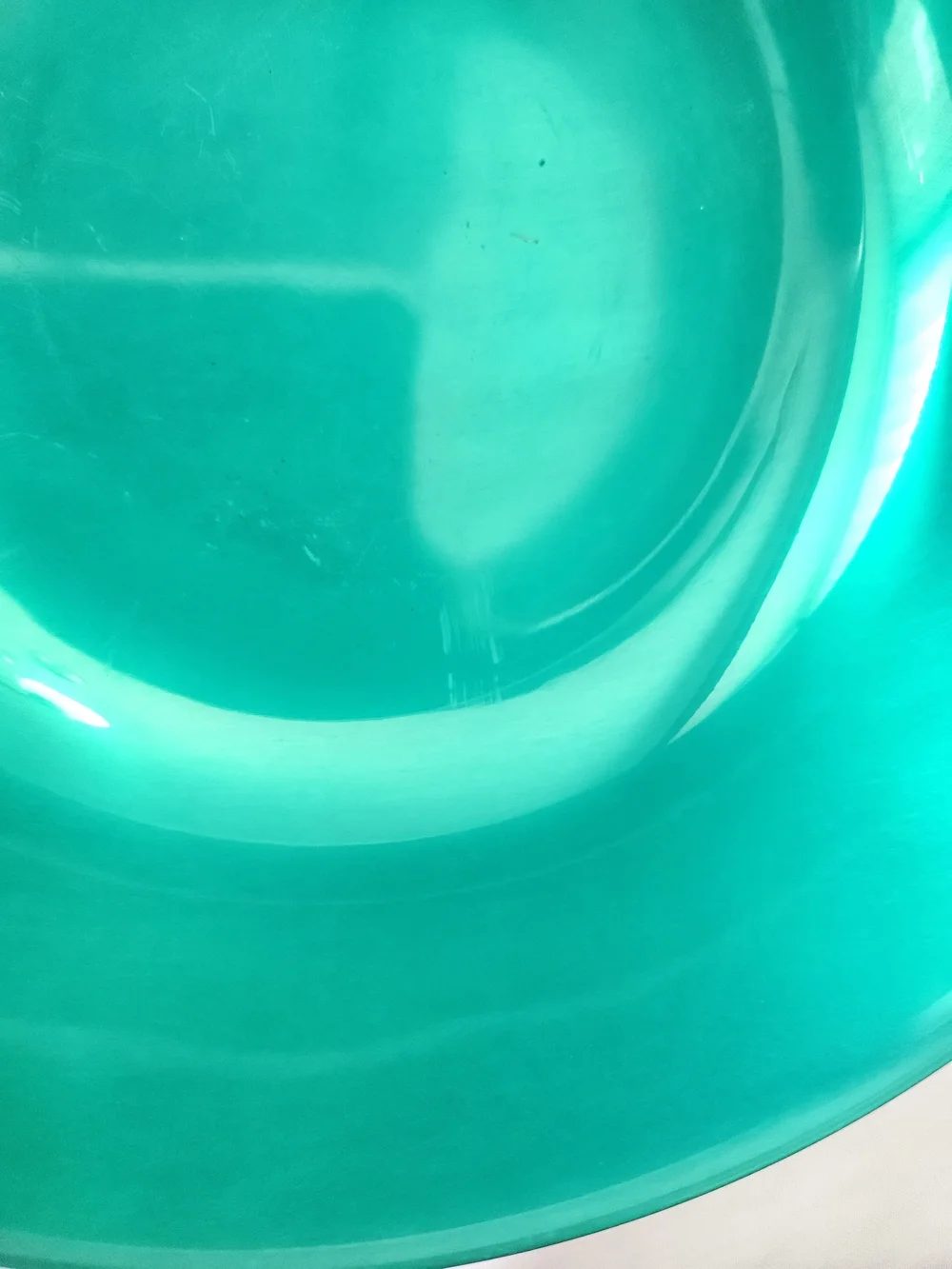 VTG Newport Gorham Silverplate Teal Green Enamel Lined Paul Revere Bowl 8.5